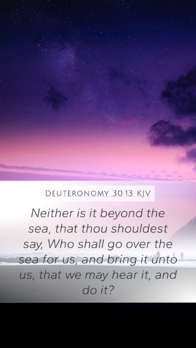 Deuteronomy 30:13 Explained