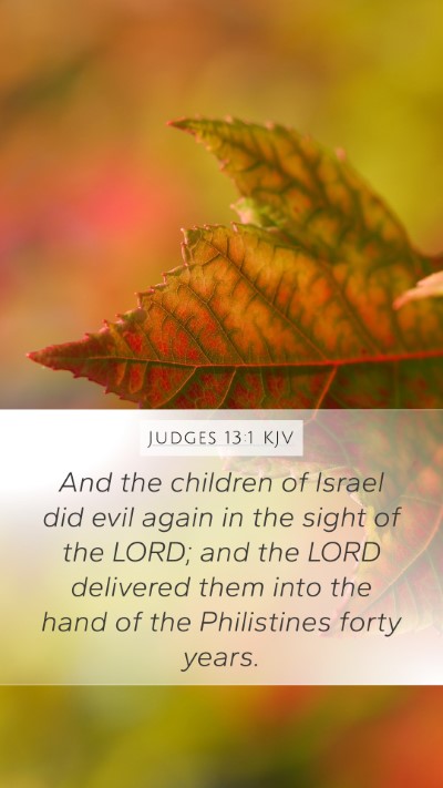 Judges 13:1 Explained
