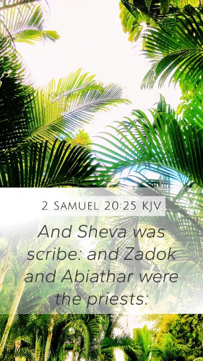 2 Samuel 20:25 Explained