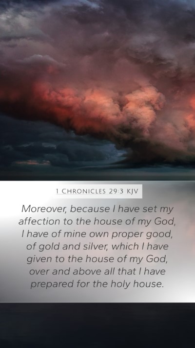 1 Chronicles 29:3 Explained