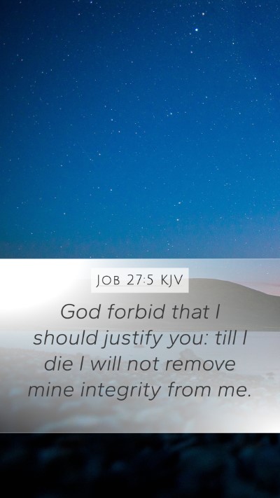 Job 27:5 Explained