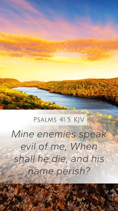 Psalms 41:5 Explained