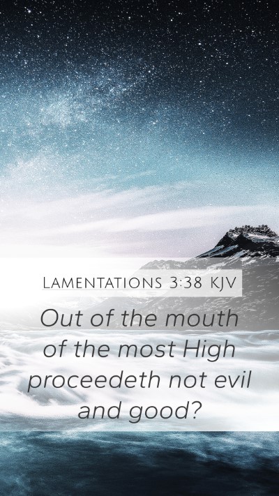 Lamentations 3:38 Explained
