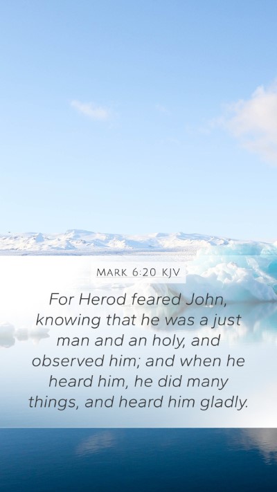 Mark 6:20 Explained