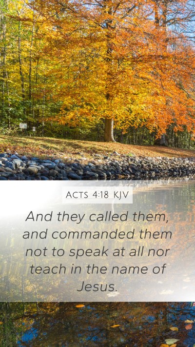Acts 4:18 Explained