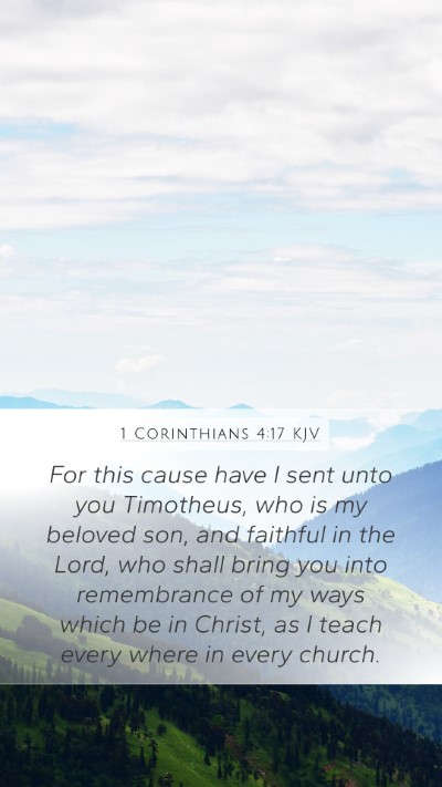 1 Corinthians 4:17 Explained
