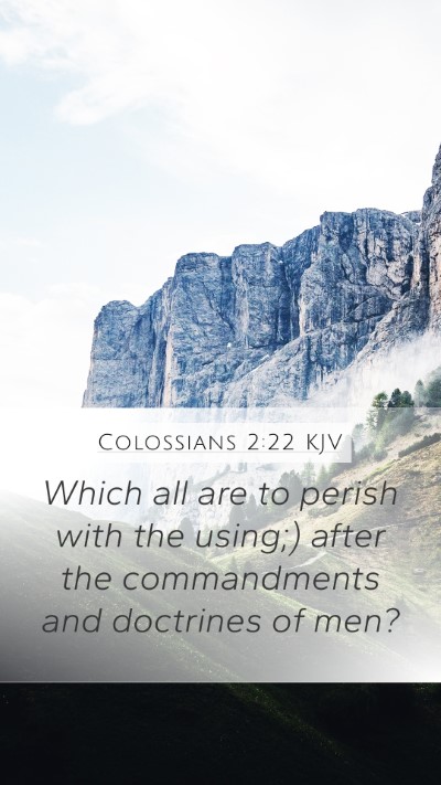 Colossians 2:22 Explained